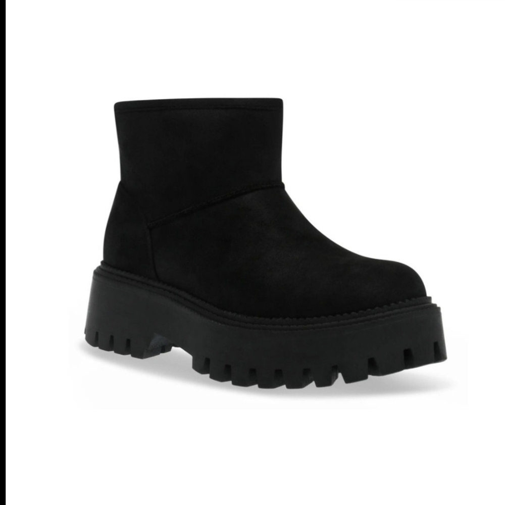 Moda Black Chunky Ankle Boots